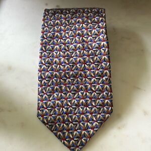 Jimmy V.  Bill‎ Cowher navy blue pattern silk neck tie NEW 1993